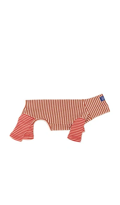Little Beast Striped Onesie In Brown