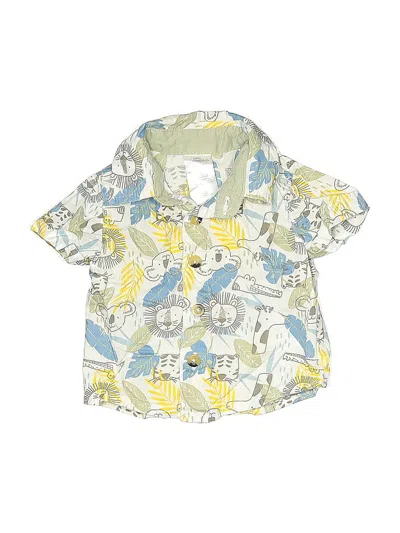 Pre-owned Little Beginnings Babies' Short Sleeve Button Down Shirt In Yellow