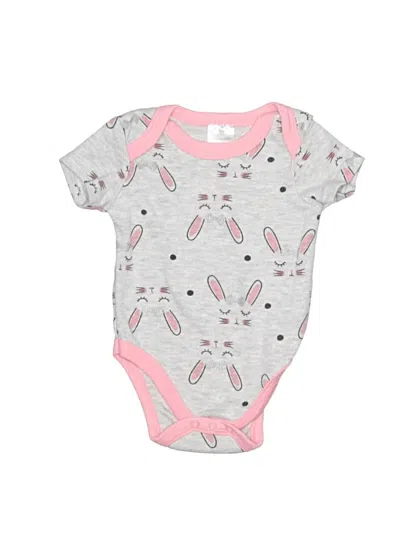 Pre-owned Little Beginnings Babies' Short Sleeve Onesie In Gray