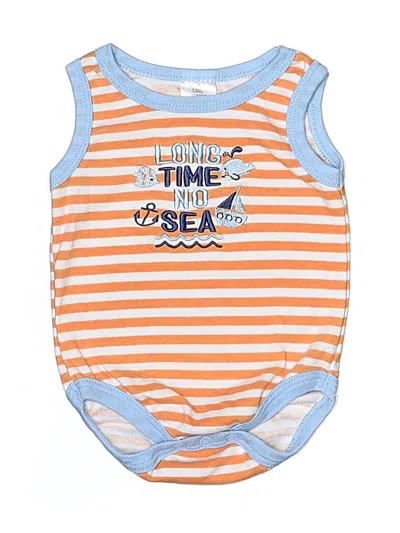 Pre-owned Little Beginnings Babies' Short Sleeve Onesie In Orange