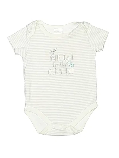 Pre-owned Little Beginnings Babies' Short Sleeve Onesie In White