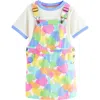 Little Bird Kids' Confetti Overall Dress & T-shirt Set In Multi