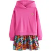 Shop Little Bird Kids' Long Sleeve Cotton Dress In Purple