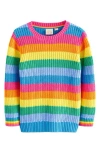 Little Bird Kids' Rainbow Stripe Cotton Sweater In Pink