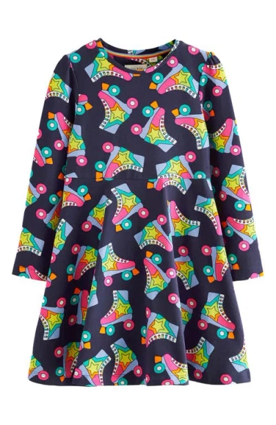 Little Bird Kids' Roller Skate Long Sleeve Dress In Navy