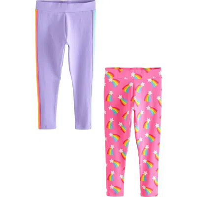 Little Bird Kids' Two-pack Assorted Leggings Set In Pink
