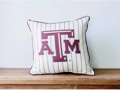 Little Birdie A & M Pinstripe Pillow In Multi