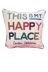 LITTLE BIRDIE HAPPY PLACE CANTON OK PILLOW IN OFF WHITE