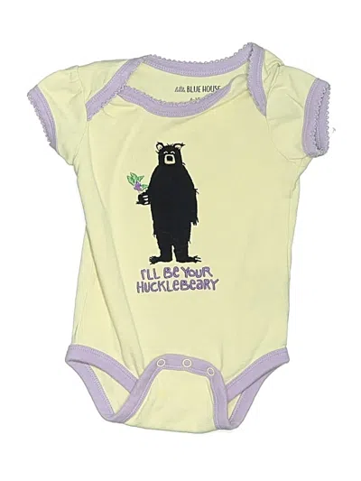 Pre-owned Little Blue House Heritage Babies' Short Sleeve Onesie In Yellow