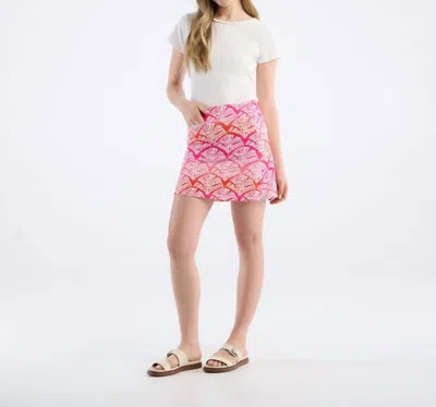 Little Blue House Rainbow Cabana Skort In Pink