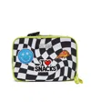 Little Chicken Checker Patched Lunch Box In Black And White Checkered