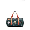 Little Chicken Kids' Travel Duffle Bag With Patches In Green Multi