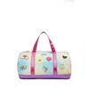 Little Chicken Kids' Travel Duffle Bag With Patches In Rainbow Multi