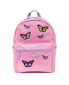 Little Chicken Kids' Patched Butterfly Glitter Backpack In Pink Glitter