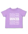 Little Chicken Unisex Snacks Graphic Tee - Little Kid In Purple