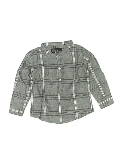 Pre-owned Little Cocoon Kids' Long Sleeve Button Down Shirt In Gray