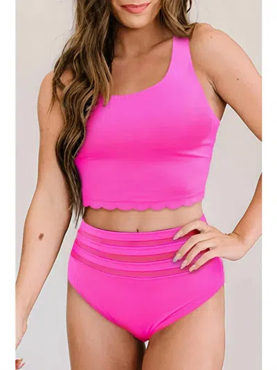 Little Daisy Closet Beachside Two Piece Bikini In Rose In Pink
