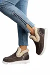 Little Daisy Closet Plush Lined Anklet Boot In Coffee In Brown