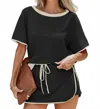 Little Daisy Closet Seanna Color-block Sets In Black