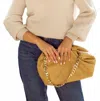 Little Daisy Closet Whimsical Allure Lantern Sleeve Knot-back Sweater In Apricot In Multi