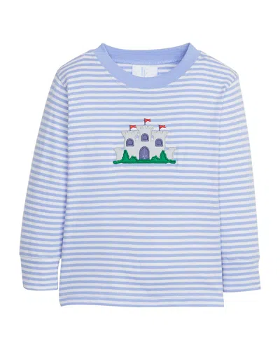 Little English Kids'  Applique T-shirt In Blue