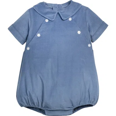 Little English Babies'  Cotton Walker Bubble In Blue