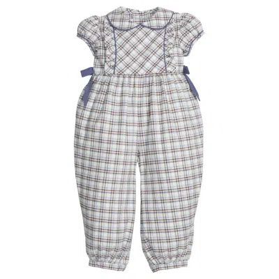 Little English Kids' Girl's Hazel Romper In Clarkson Plaid In Multi