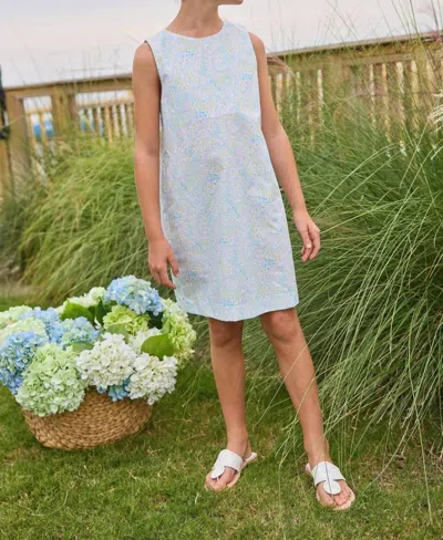 Little English Kids' Girls Biz Dress In Briarcliff Floral In Blue