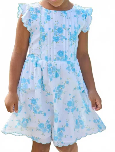 Little English Kids' Girls Mila Sundress In Turks Floral In Blue
