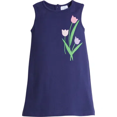 Little English Kids' Applique Floral Jumper In Blue