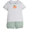 Little English Kids' Applique Peter Pan Banded Short Set In White