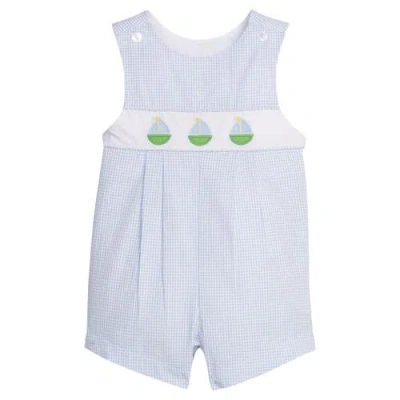 Little English Kids' Applique Vintage Romper In Blue