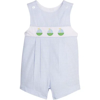 Little English Babies'  Kids' Applique Vintage Romper In Blue