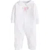 Little English Kids' Crochet Playsuit In Pink Bow