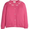 Little English Kids' Embroidered Essential Cardigan In Pink