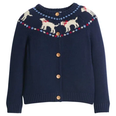 Little English Kids' Fair Isle Cardigan In Blue