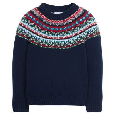 Little English Babies'  Kids' Fair Isle Sweater In Highlands Navy