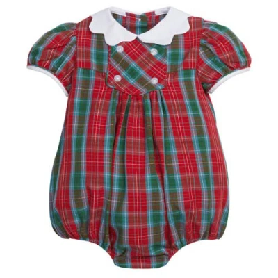 Little English Babies'  Kids' Fallon Bubble In Highlands Tartan