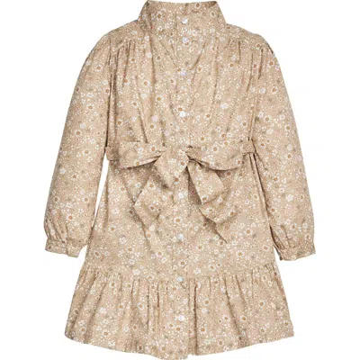 Little English Kids' Floral Amore Dress In Brown