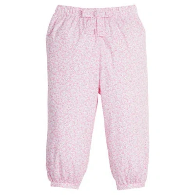 Little English Kids' Floral Banded Bow Pant In Pink