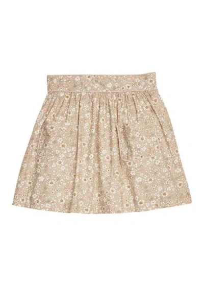 Little English Kids' Floral Clemens Skirt In Neutral