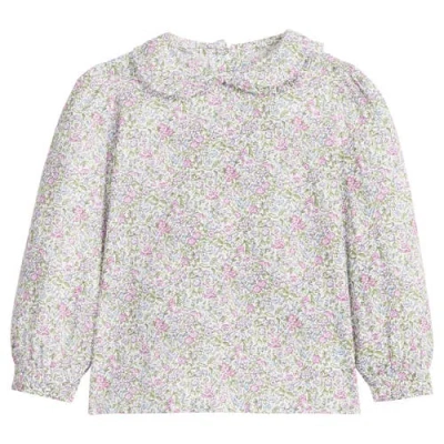 Little English Babies'  Kids' Floral Ruffled Peter Pan Blouse In Multi