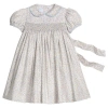 Little English Kids' Floral Smocked Peter Pan Dress In Multi