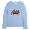 Little English Babies'  Kids' Intarsia Sweater In Blue Holiday Lab