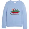 Little English Babies'  Kids' Intarsia Sweater In Blue Holiday Lab
