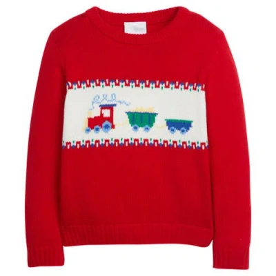 Little English Kids' Intarsia Sweater In Train