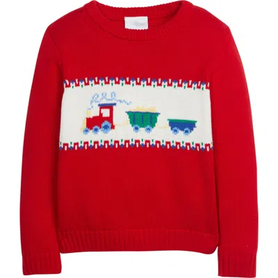 Little English Kids' Intarsia Sweater In Train