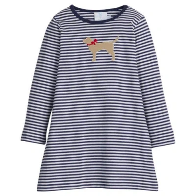 Little English Babies'  Kids' Long Sleeve Applique T-shirt Dress In Black
