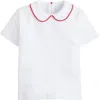 Little English Kids' Piped Peter Pan Short Sleeve In Red