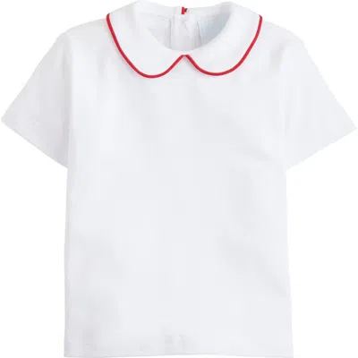 Little English Kids' Piped Peter Pan Short Sleeve In Red